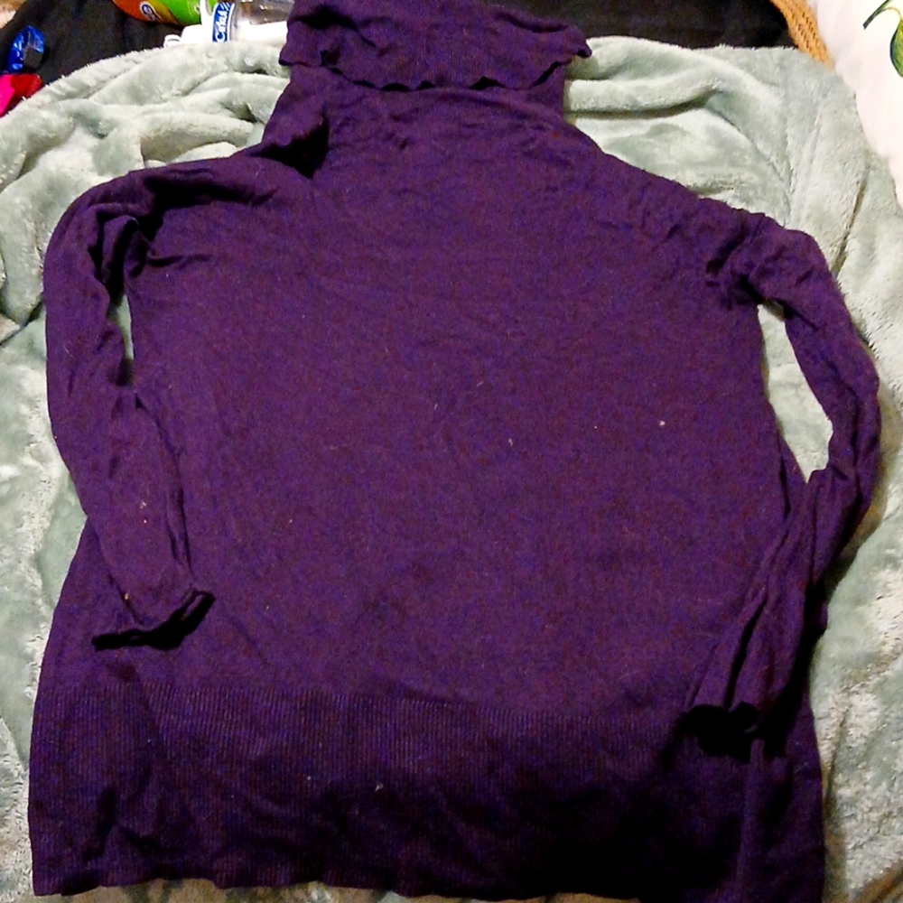 Dark purple turtleneck